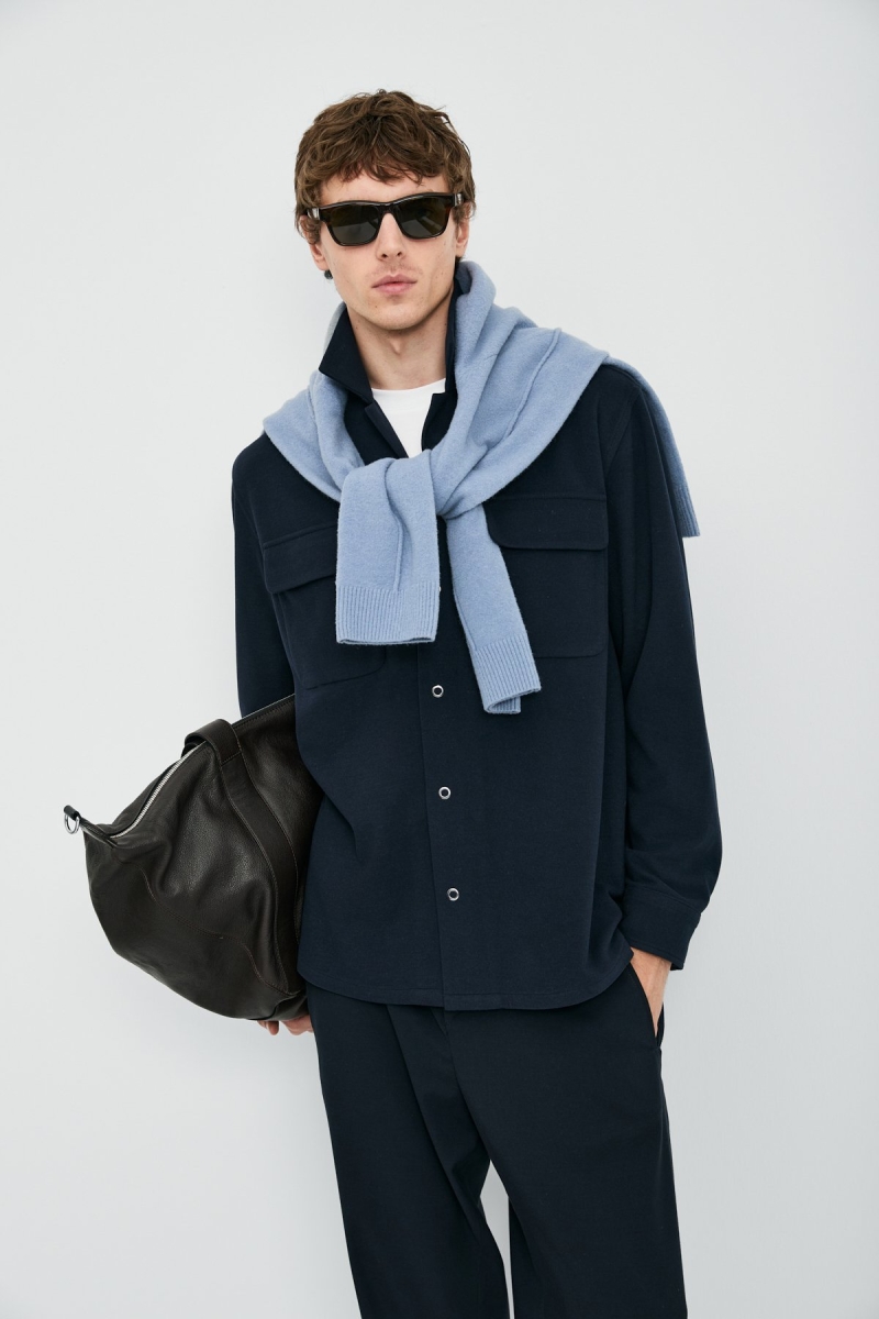 Lufian Erkek Ador Regular Fit Basic Gömlek 112010670 Lacivert Lacivert