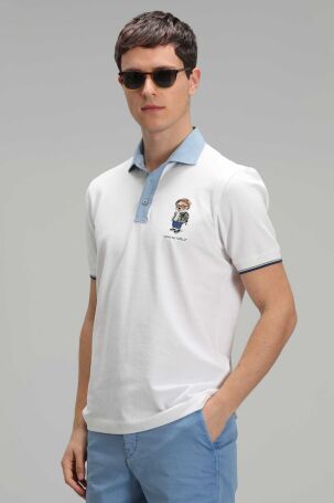 Lufian Erkek Anderson Spor Polo Yaka T-Shirt 111040143 Beyaz Beyaz