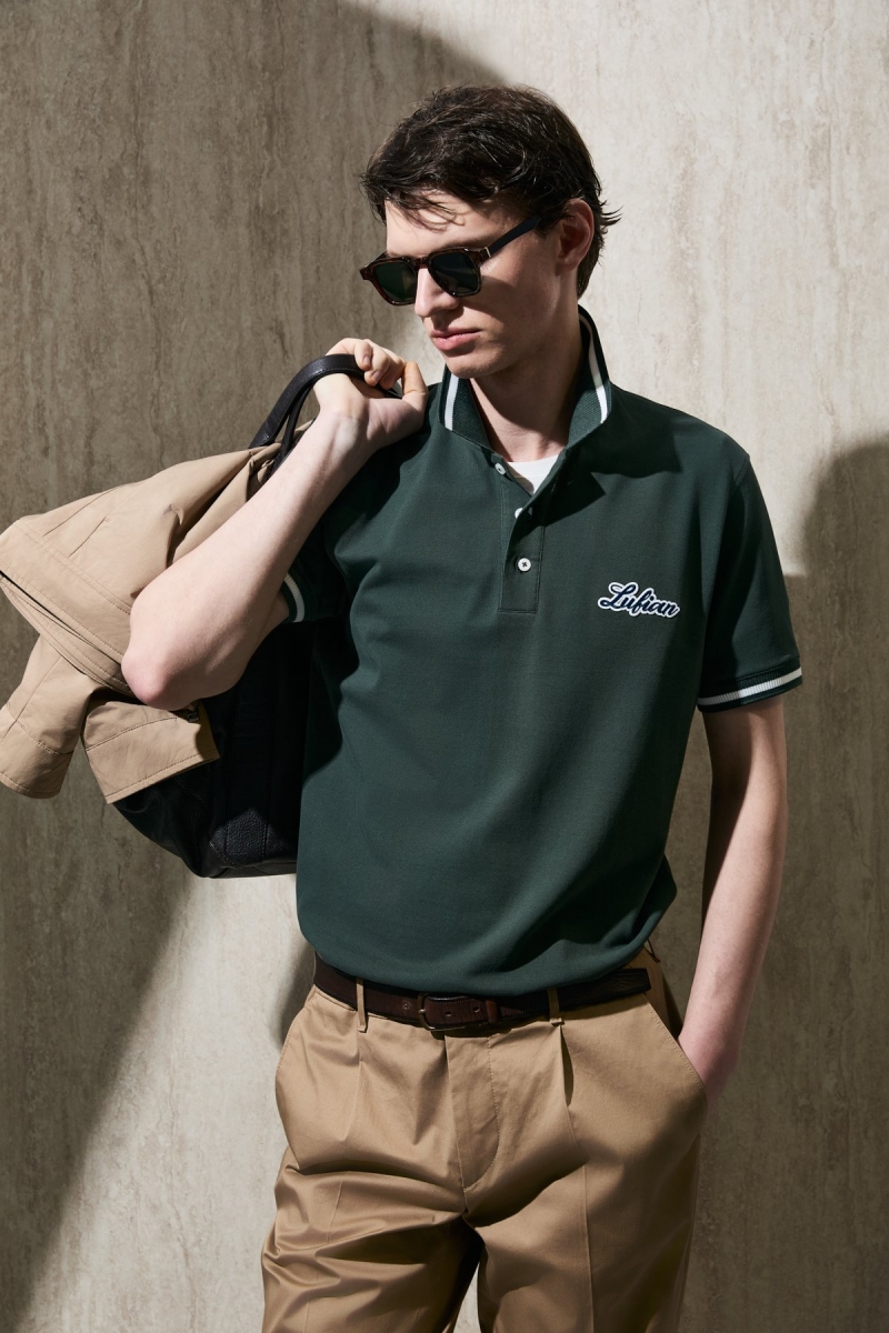 Lufian Erkek Artos Smart Polo T-Shirt 111040249 Haki Haki