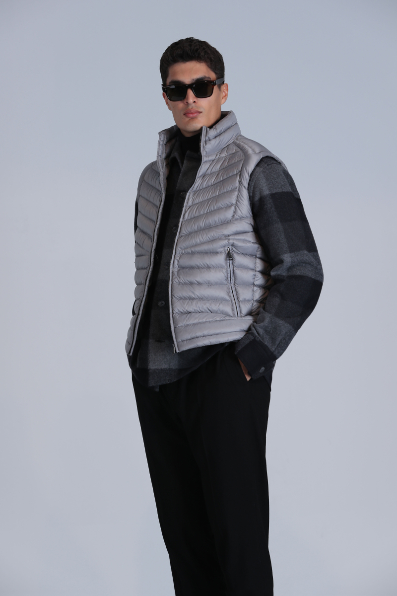 Lufian Erkek Axel Kaz Tüyü Yelek 112130019 Gri Gri