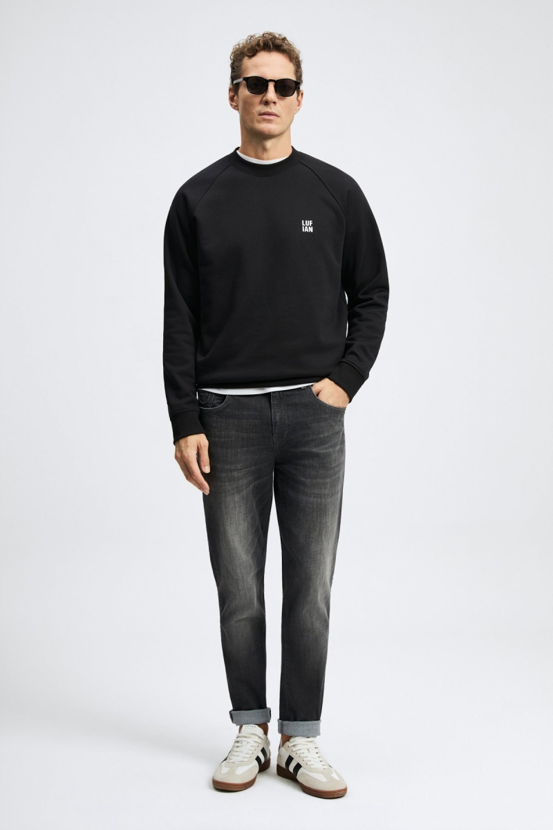 Lufian Erkek Blake Sweatshirt Siyah Siyah