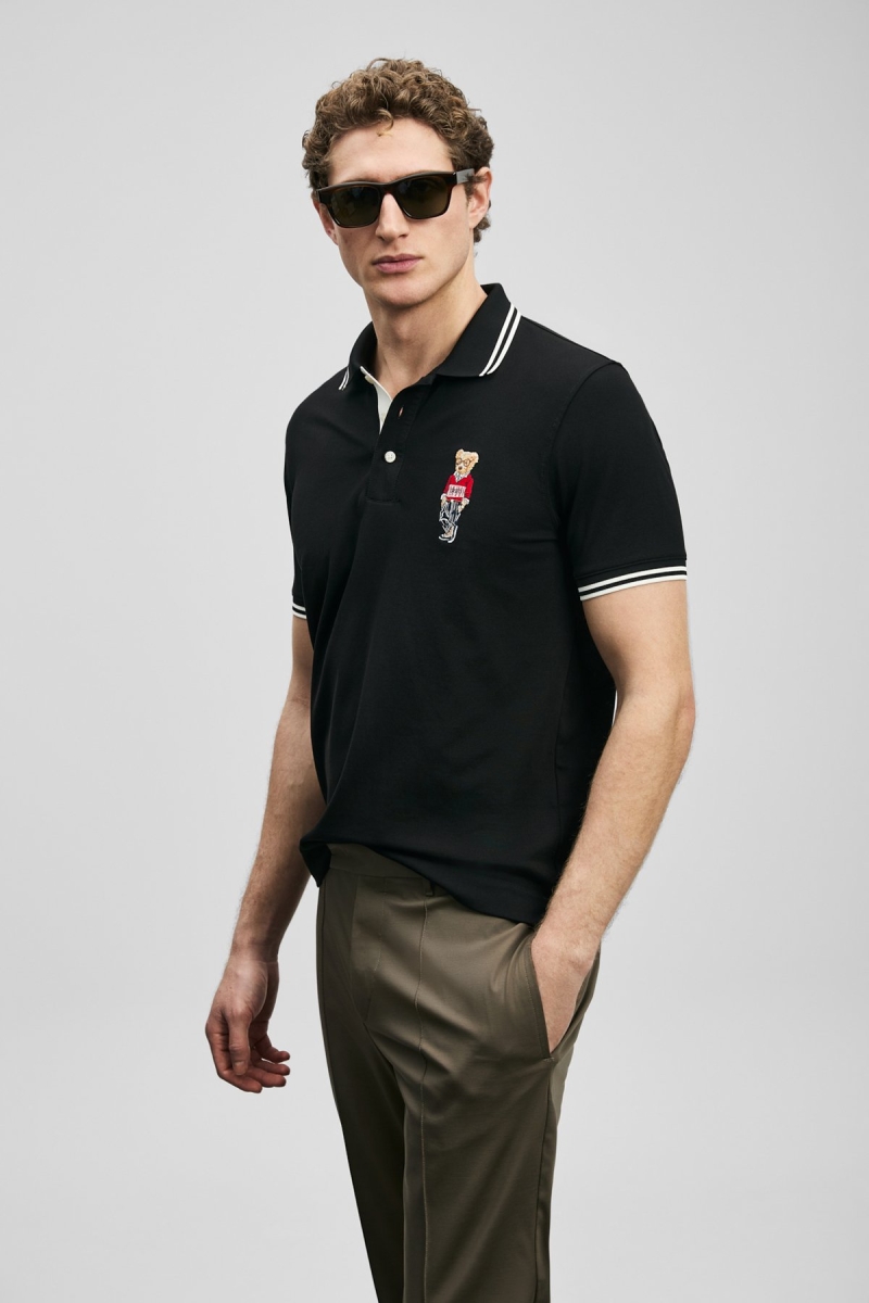 Lufian Erkek Brady Smart Polo T-Shirt 111040245 Siyah Siyah