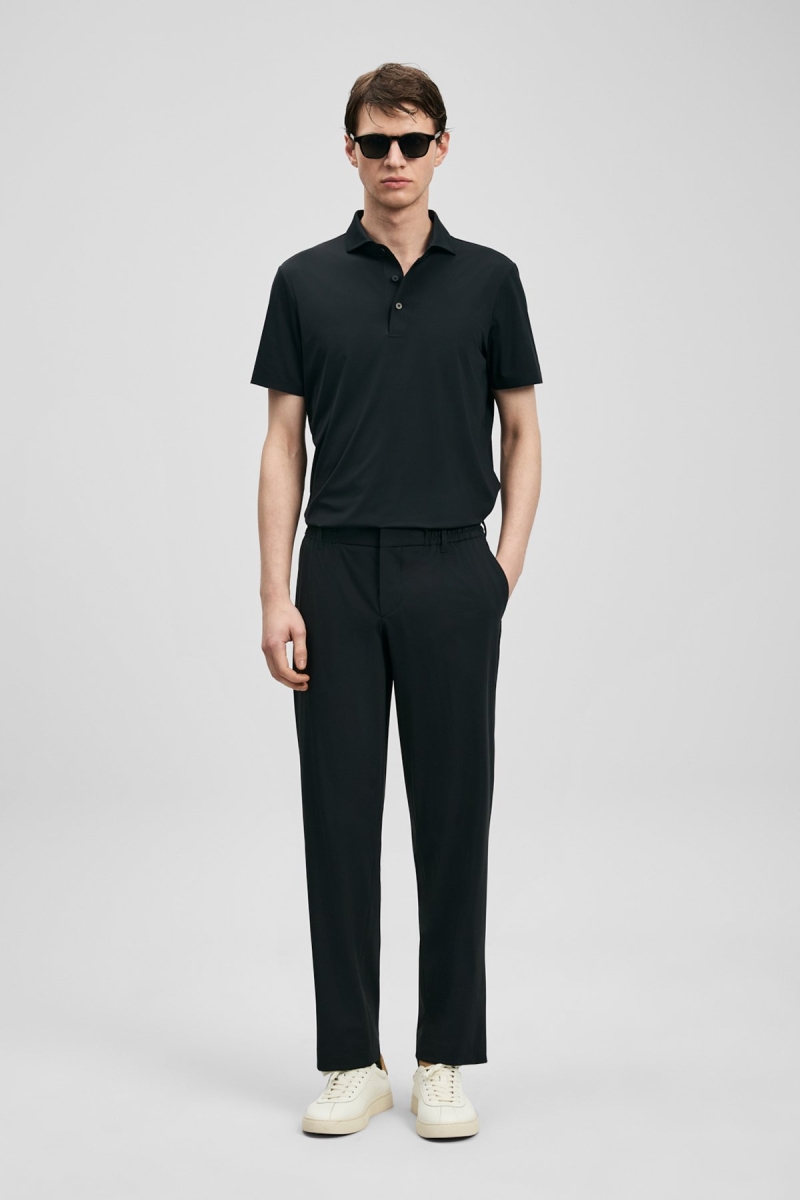 Lufian Erkek Calep Smart Slim Fit Chino Pantolon 111190357 Siyah Siyah