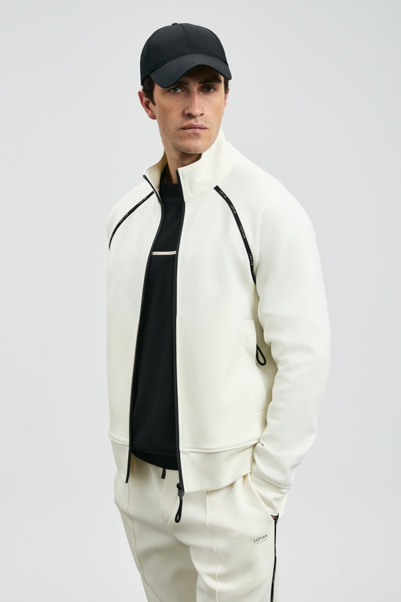 Lufian Erkek Charms Eşofman Üst 112050078 Kırık Beyaz Kırık Beyaz