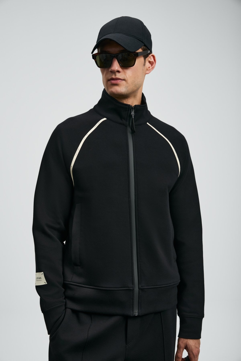 Lufian Erkek Charms Eşofman Üst 112050078 Siyah Siyah