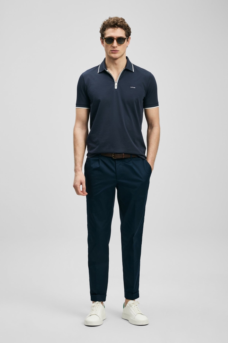 Lufian Erkek Chase Smart Polo T-Shirt 111040236 Lacivert Lacivert