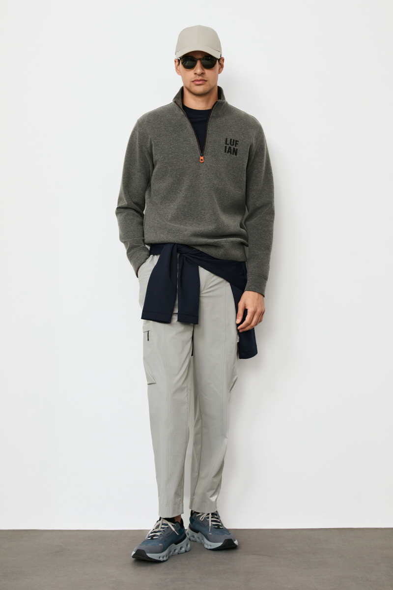 Lufian Erkek Chase Sweatshirt Gri Gri