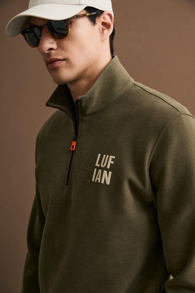 Lufian Erkek Chase Sweatshirt Kahverengi Kahverengi