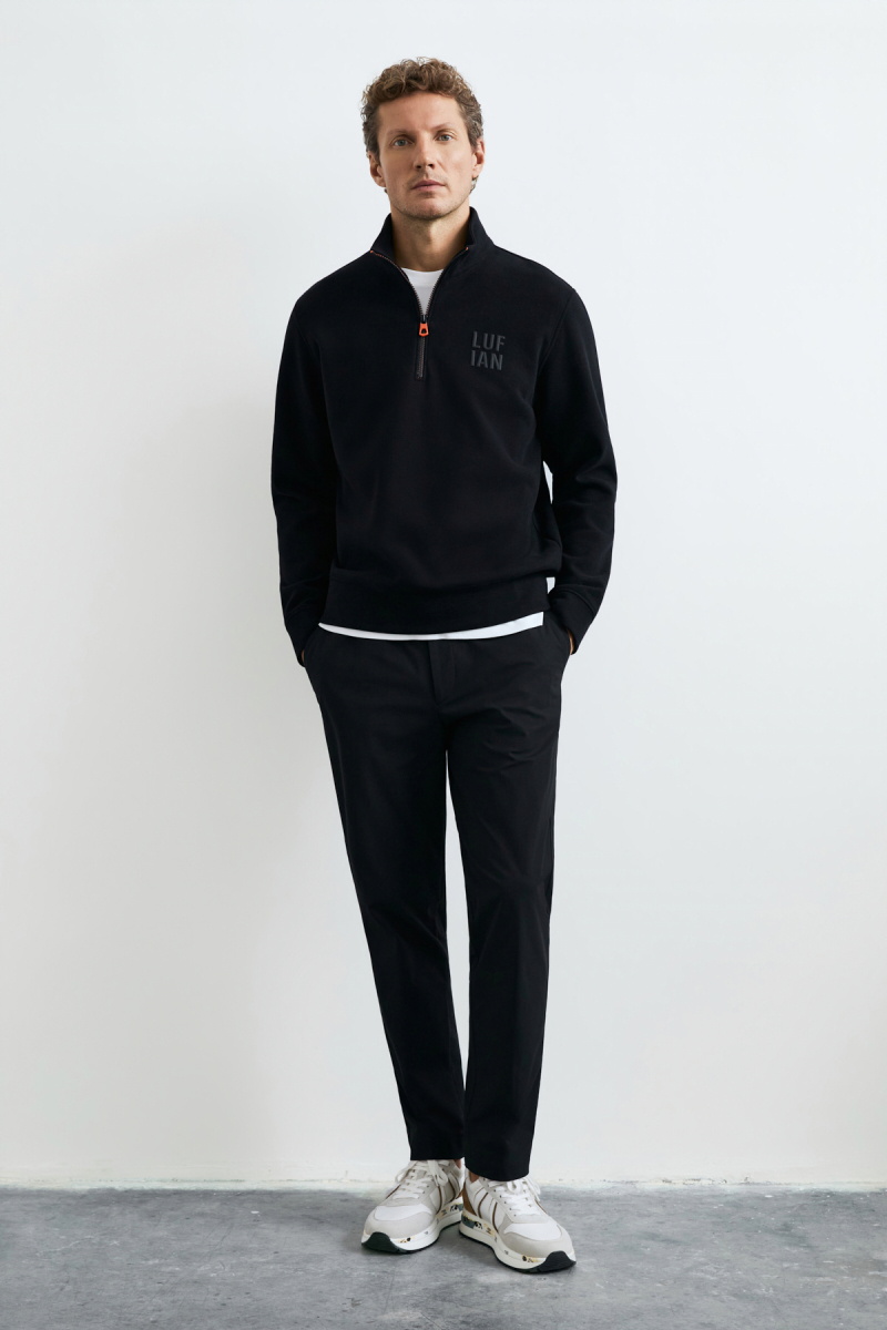 Lufian Erkek Chase Sweatshirt Siyah Siyah