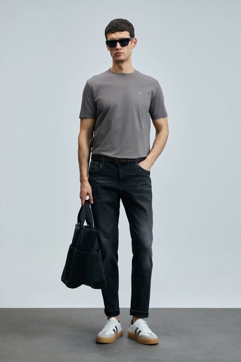 Lufian Erkek Chrısto Smart Slim Fit Jean Pantolon 111200210 Gri Gri