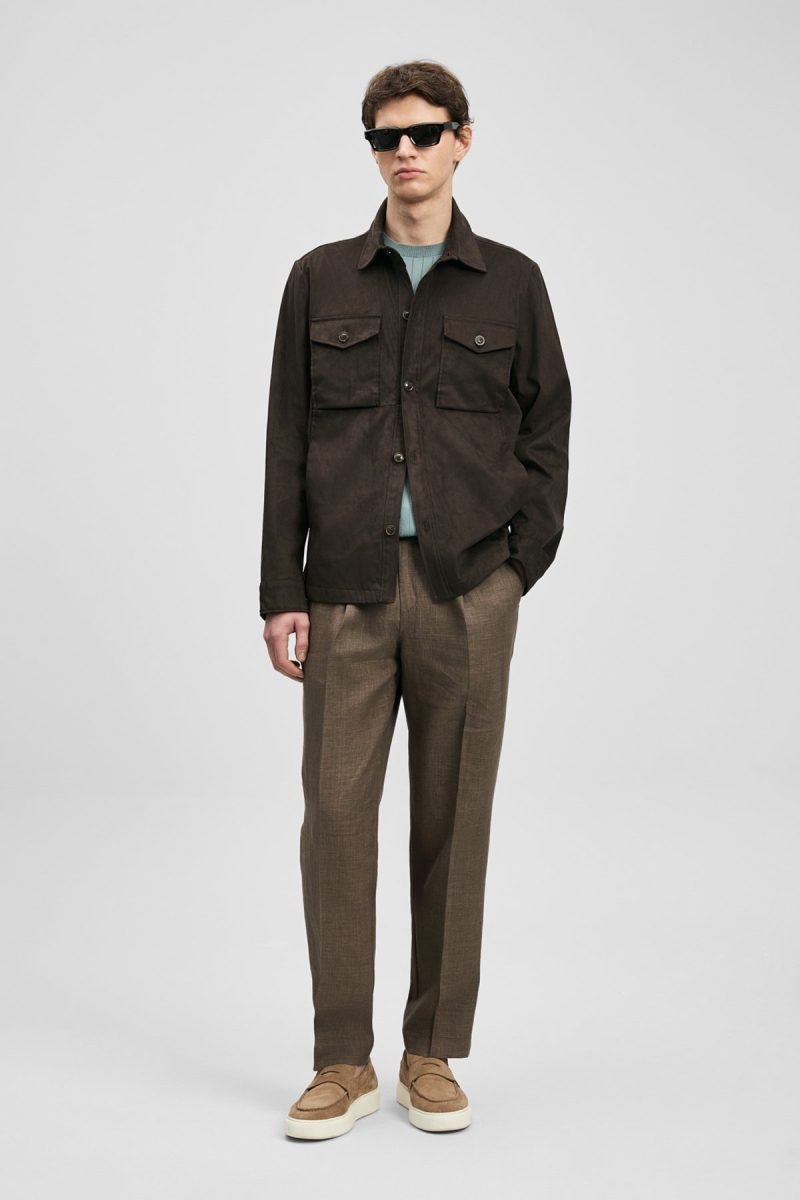 Lufian Erkek Cole Gömlek Ceket 111120073 Kahverengi Kahverengi