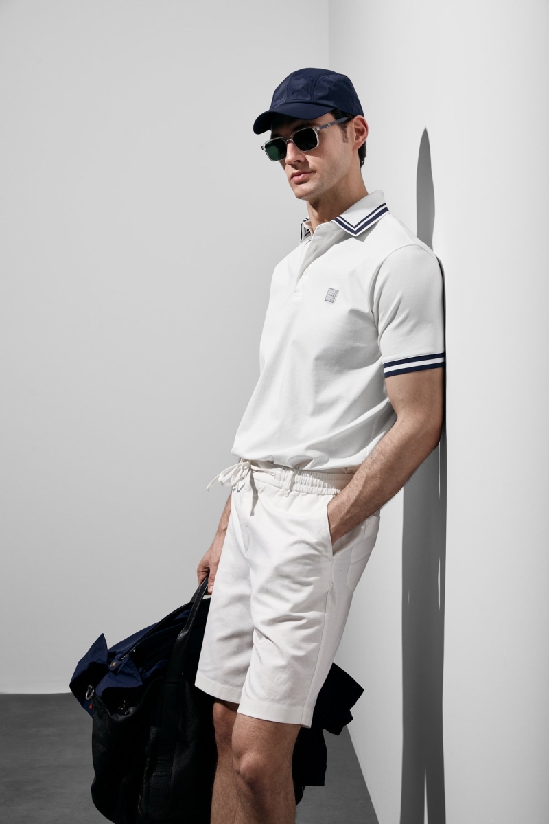Lufian Erkek Cole Smart Polo T-Shirt 111040237 Kırık Beyaz Kırık Beyaz
