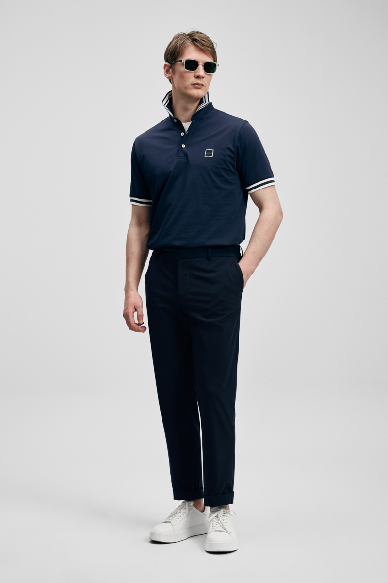 Lufian Erkek Cole Smart Polo T-Shirt 111040237 Lacivert Lacivert