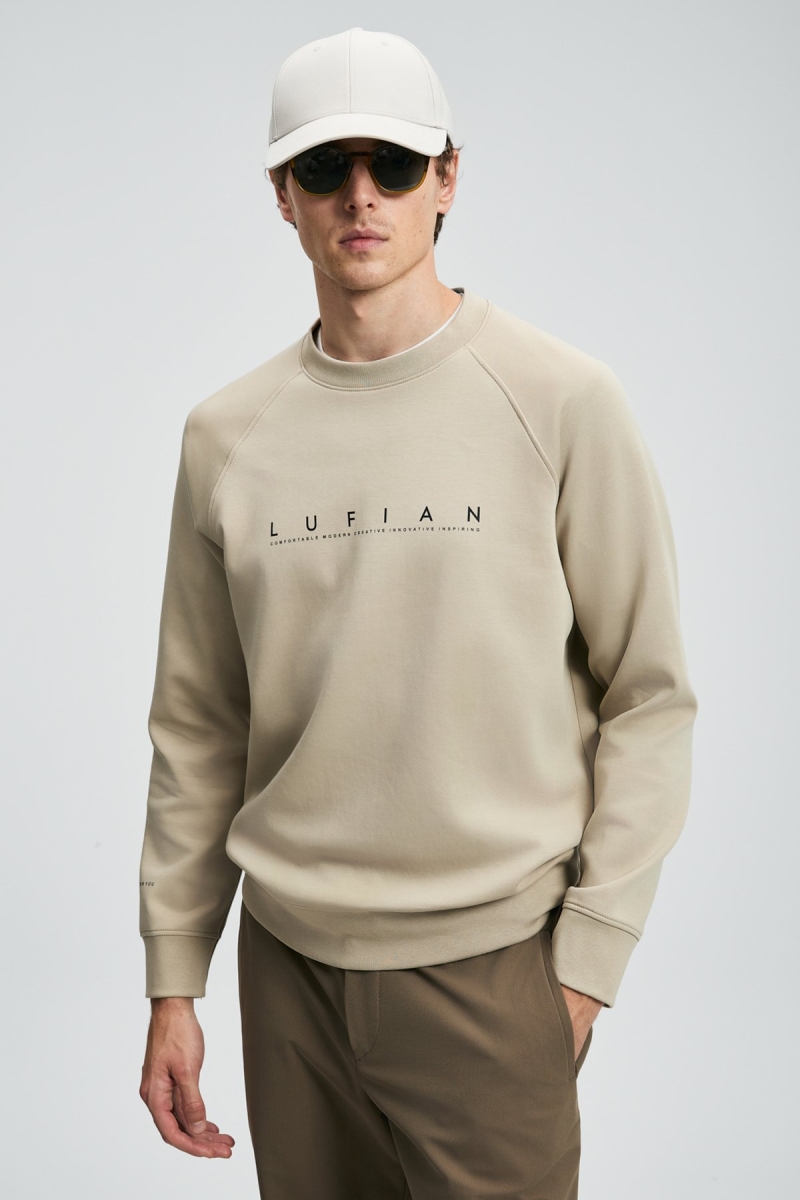 Lufian Erkek Cooper Sweatshirt 112030177 Bej Bej