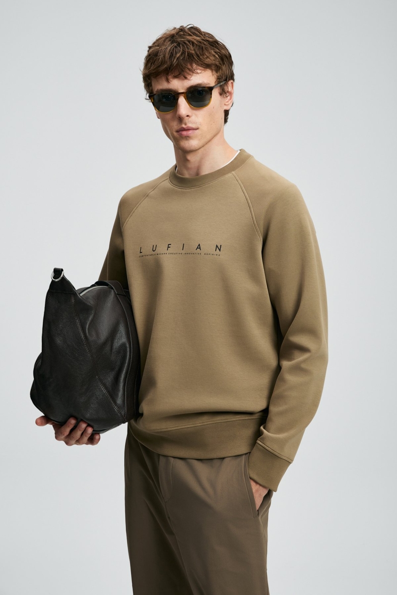 Lufian Erkek Cooper Sweatshirt 112030177 Kum Kum