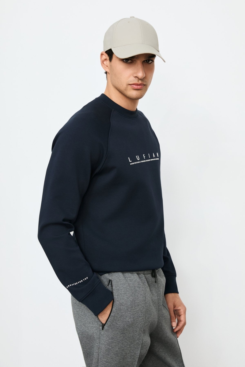 Lufian Erkek Cooper Sweatshirt 112030198 Lacivert Lacivert