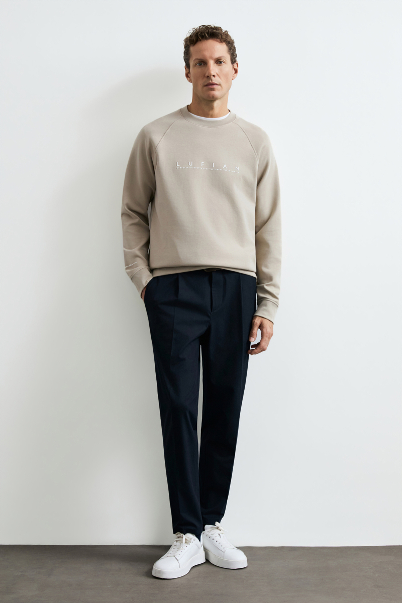 Lufian Erkek Cooper Sweatshirt Bej Bej