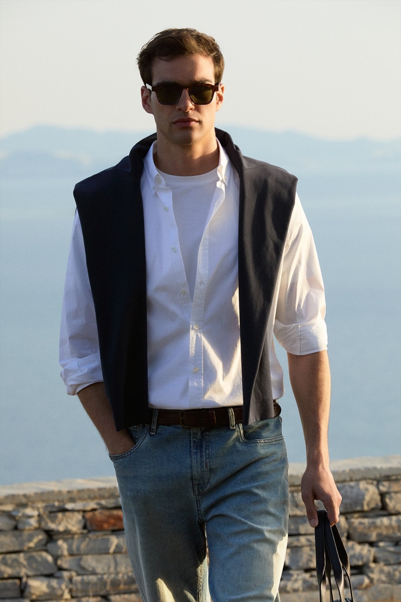 Lufian Erkek Danıel Basic Regular Fit Gömlek 111010677 Beyaz Beyaz