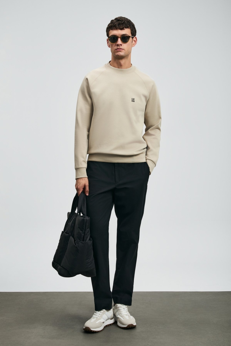 Lufian Erkek Daren Smart Slim Fit Chino Pantolon 112190340 Siyah Siyah