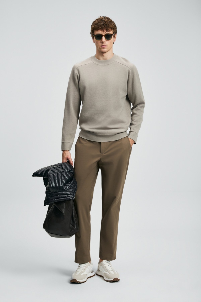 Lufian Erkek Daren Smart Slim Fit Chino Pantolon 112190340 Toprak Toprak