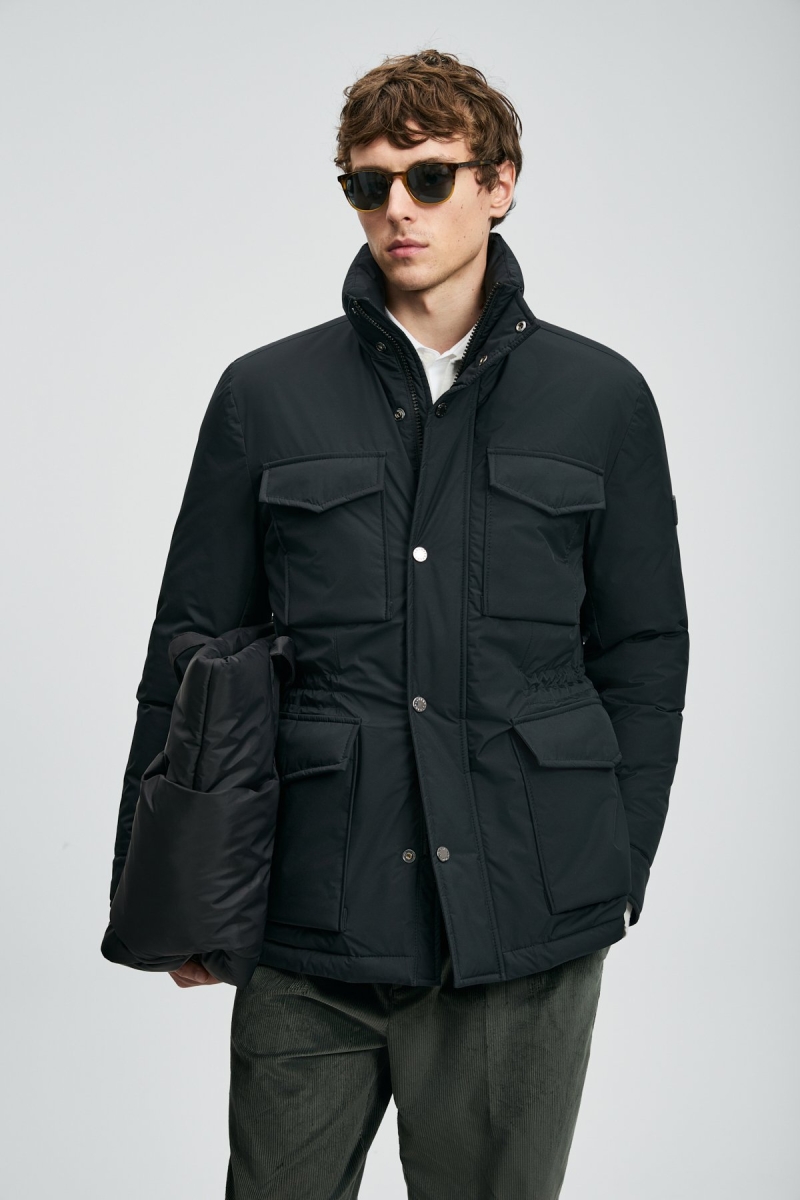 Lufian Erkek Edgar Kaz Tüyü Mont 112120254 Siyah Siyah