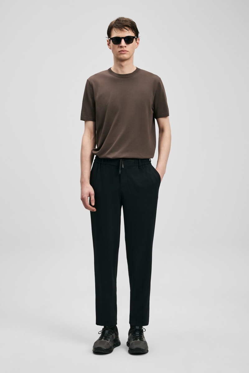 Lufian Erkek Evrıc Smart Slim Fit Chino Pantolon 111190361 Siyah Siyah