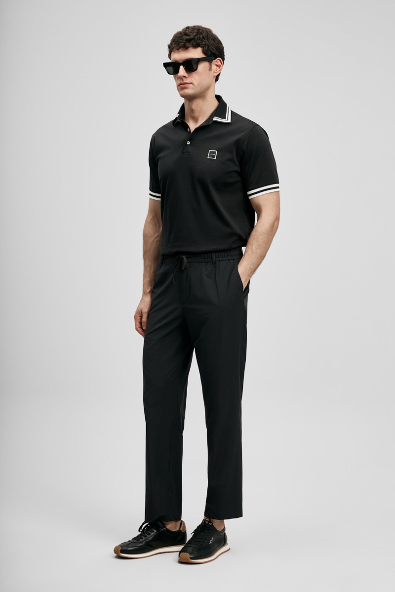 Lufian Erkek Fenrıc Smart Slim Fit Chino Pantolon 111190362 Siyah Siyah