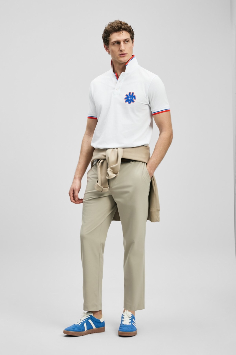 Lufian Erkek Gavın Smart Polo T-Shirt 111040244 Kırık Beyaz Kırık Beyaz