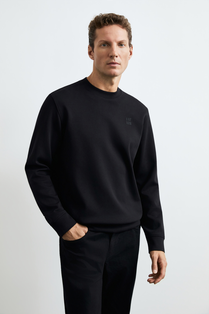 Lufian Erkek Grand Sweatshirt 112030192 Siyah Siyah