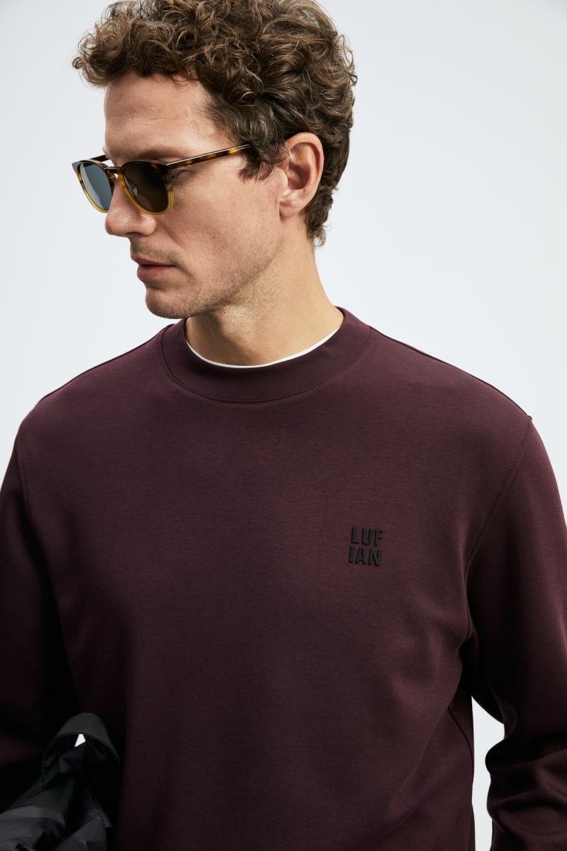 Lufian Erkek Grand Sweatshirt Mor Mor