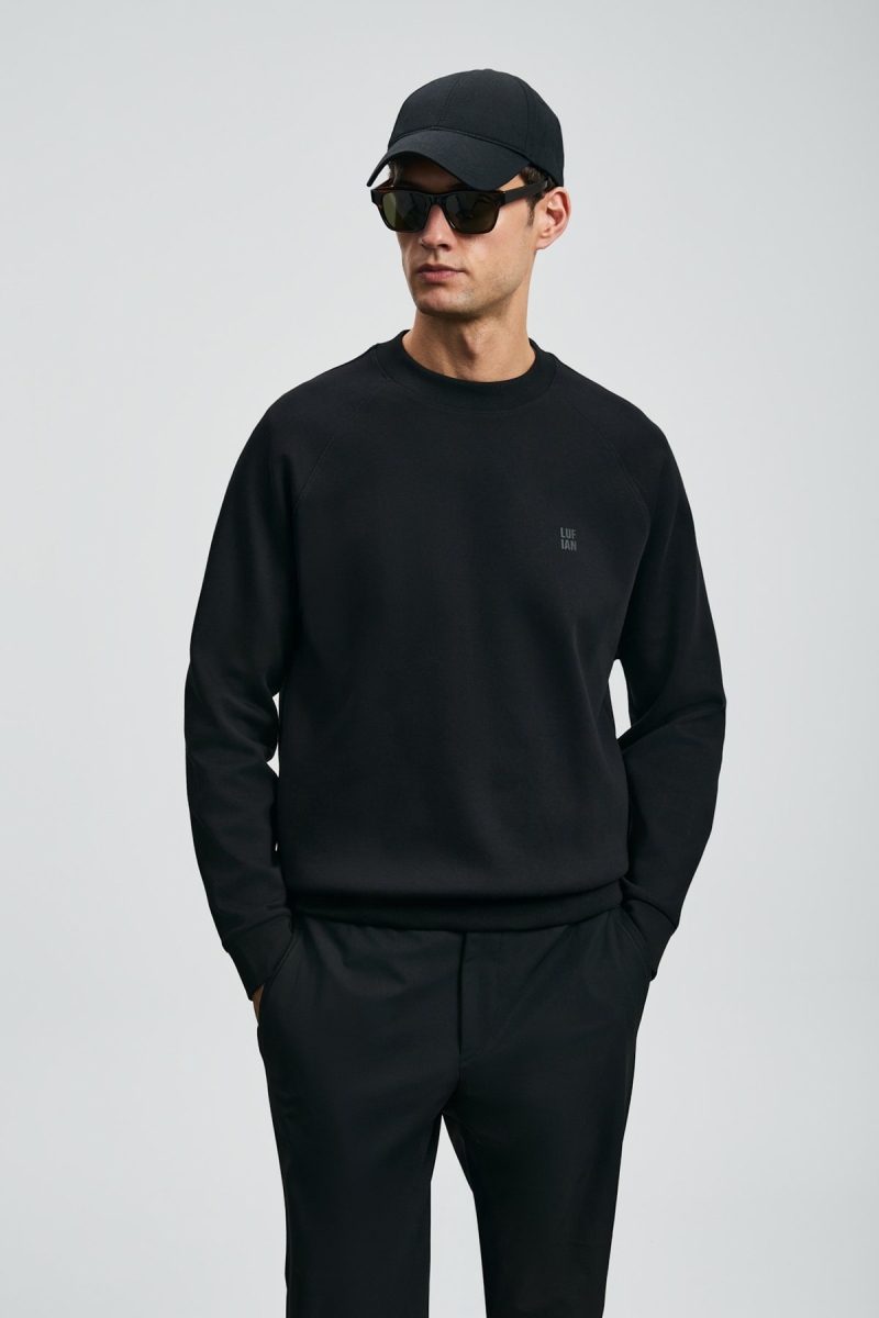 Lufian Erkek Grant Sweatshirt 112030179 Siyah Siyah