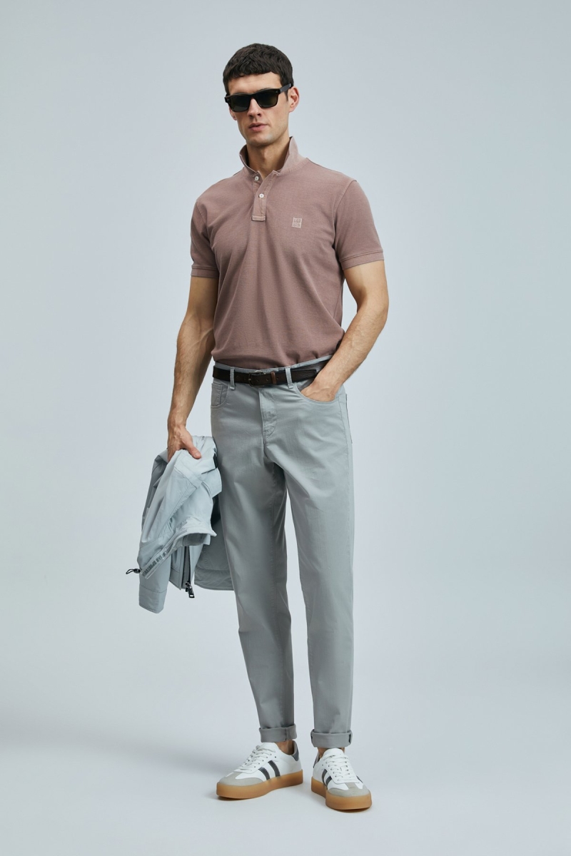 Lufian Erkek Helt 5 Cep Slim Fit Spor Pantolon 111190347 Gri Gri