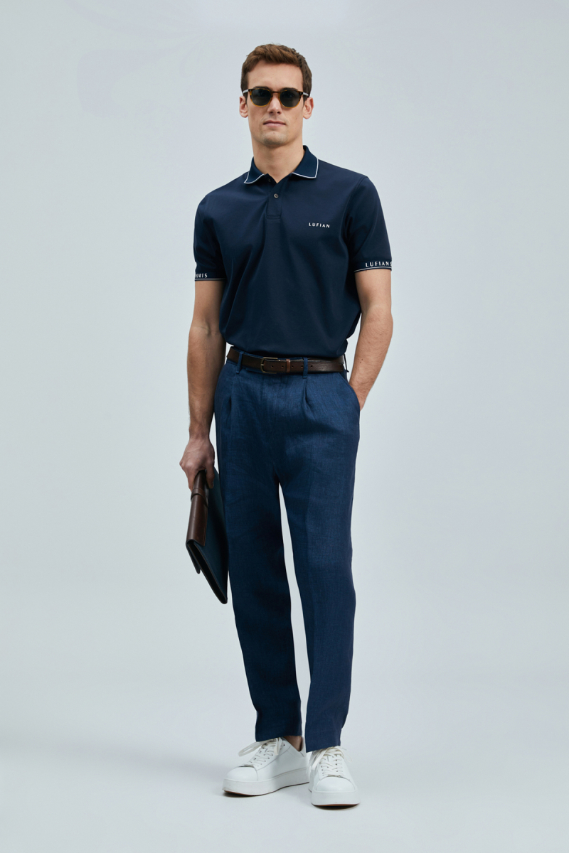 Lufian Erkek Hold Smart Polo T-Shirt 111040226 Lacivert Lacivert