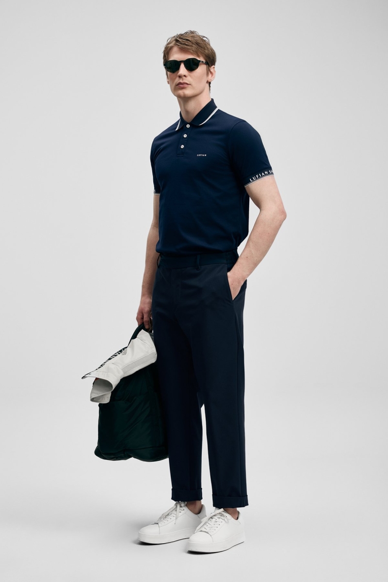 Lufian Erkek Hold Smart Polo T-Shirt 111040251 Lacivert Lacivert