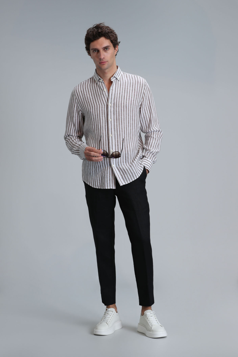 Lufian Erkek Karl Spor Chino Slim Fit Pantolon 111190328 Siyah Siyah