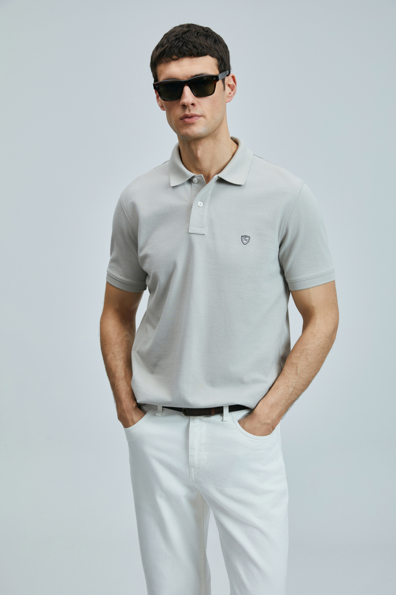Lufian Erkek Laon Smart Polo T-Shirt 111040206 Bej Bej