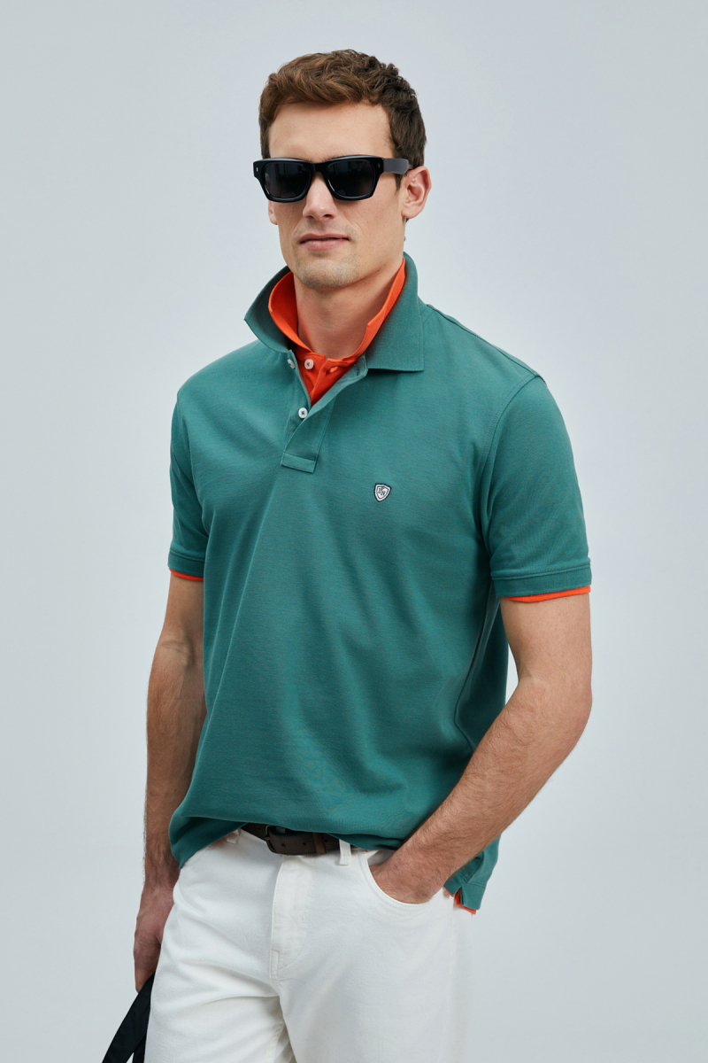 Lufian Erkek Laon Smart Polo T-Shirt 111040206 Ördek Yeşili ÖRDEK YEŞİLİ
