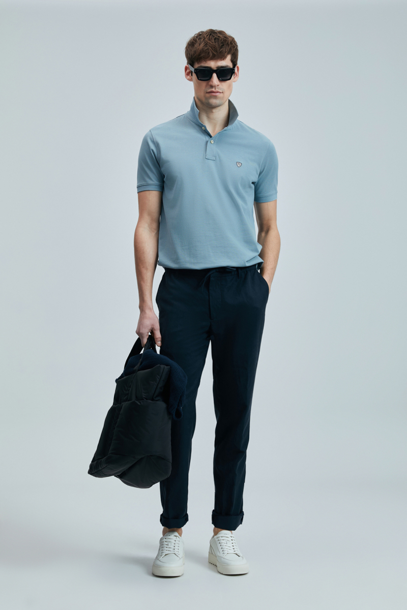 Lufian Erkek Laon Smart Polo T-Shirt 111040206 Su Yeşili SU YEŞİLİ