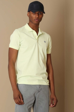Lufian Erkek Laon Spor Polo Yaka T-Shirt 111040091 Açık Sarı AÇIK SARI
