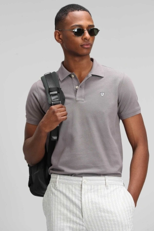 Lufian Erkek Laon Spor Polo Yaka T-Shirt 111040091 Toprak Toprak