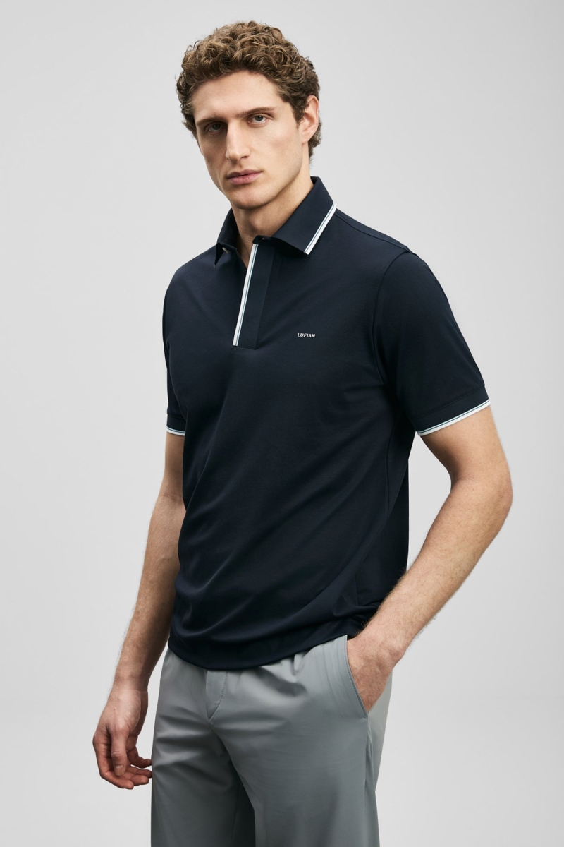 Lufian Erkek Levı Smart Polo T-Shirt 111040238 Lacivert Lacivert