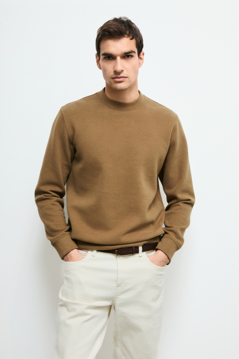 Lufian Erkek Logan Sweatshirt 112030194 Camel Camel