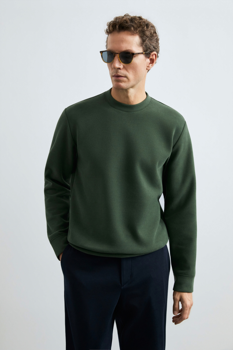 Lufian Erkek Logan Sweatshirt 112030194 Yeşil Yeşil