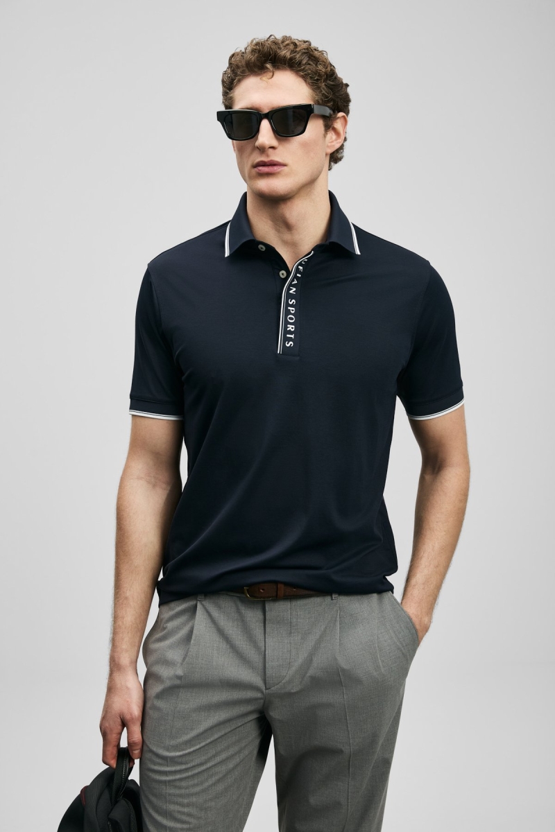 Lufian Erkek Lord Smart Polo T-Shirt 111040252 Lacivert Lacivert