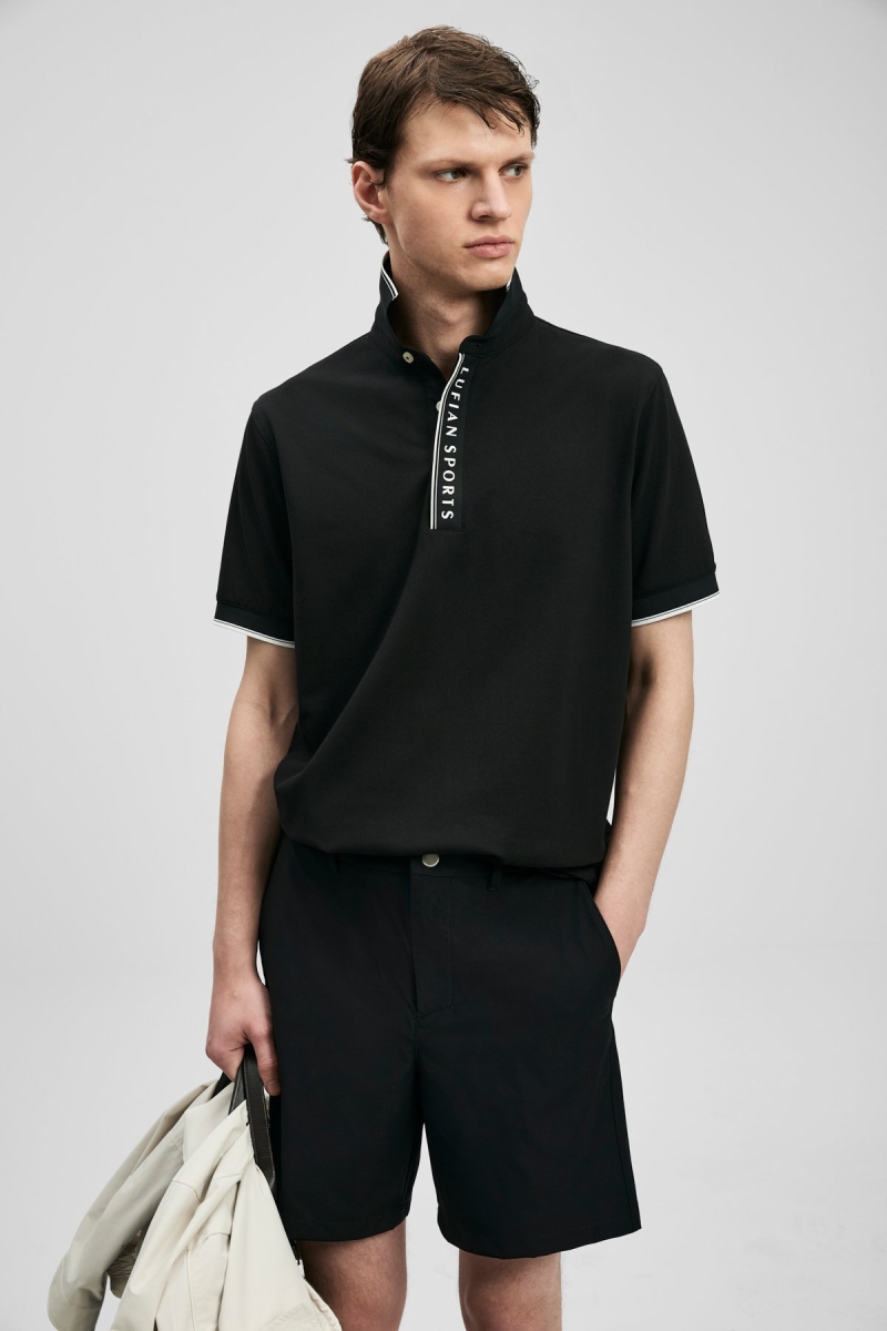 Lufian Erkek Lord Smart Polo T-Shirt 111040252 Siyah Siyah