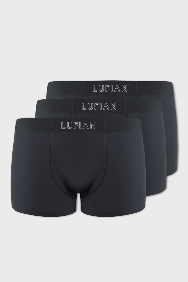 Lufian Erkek Mark 3 Adet Modal Dikişsiz Boxer 111080035 Antrasit Antrasit