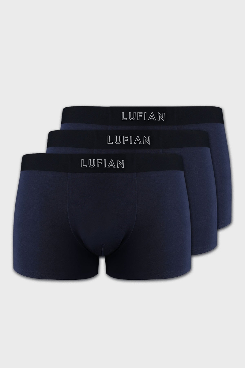 Lufian Erkek Mark 3 Adet Modal Dikişsiz Boxer 111080035 Lacivert Lacivert