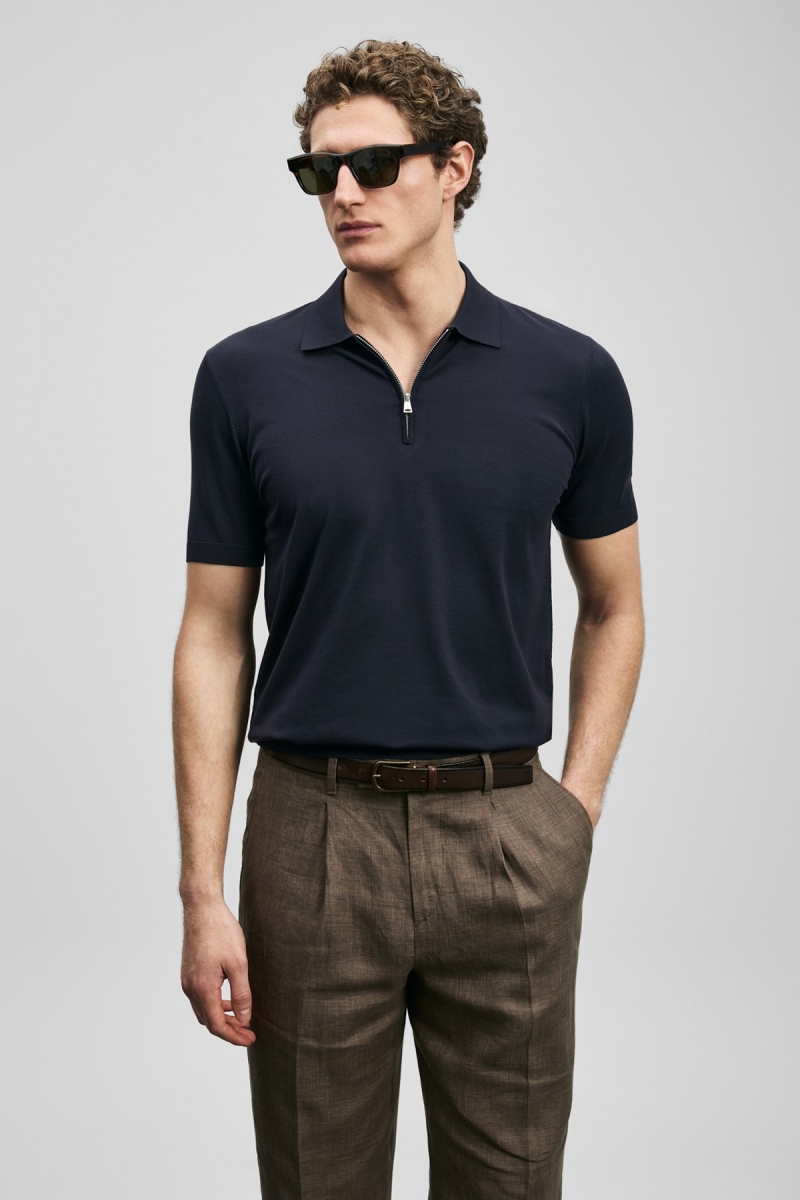 Lufian Erkek North Modal Karışımlı Kazak 111090136 Koyu Lacivert Koyu Lacivert