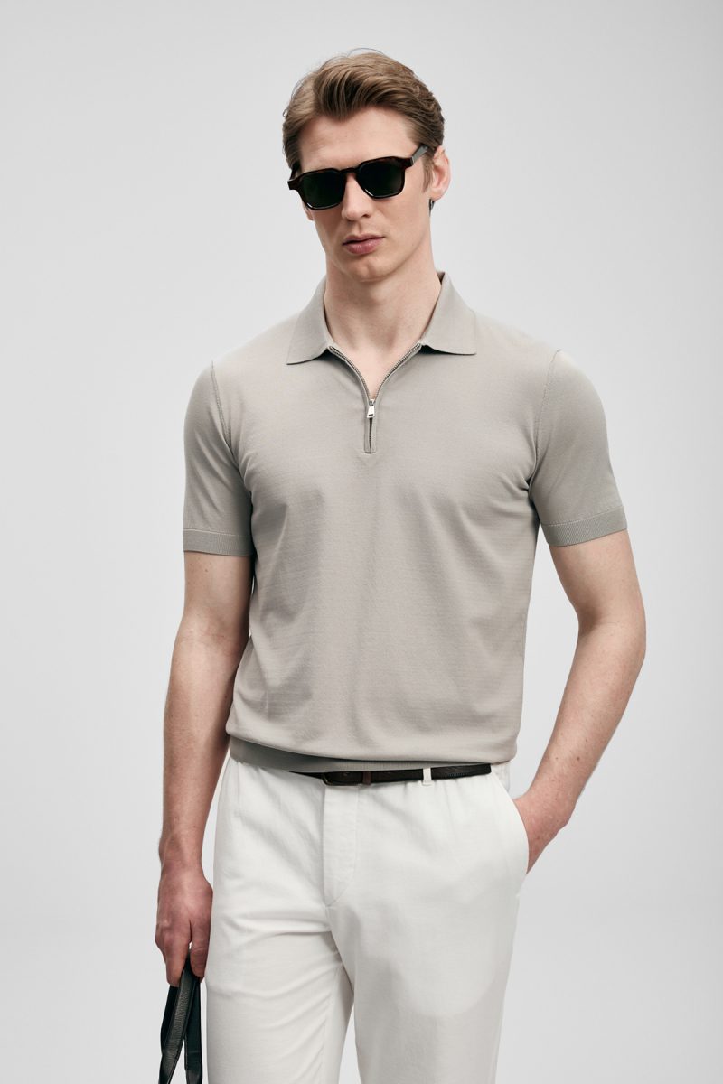 Lufian Erkek North Modal Karışımlı Kazak 111090136 Kum Kum