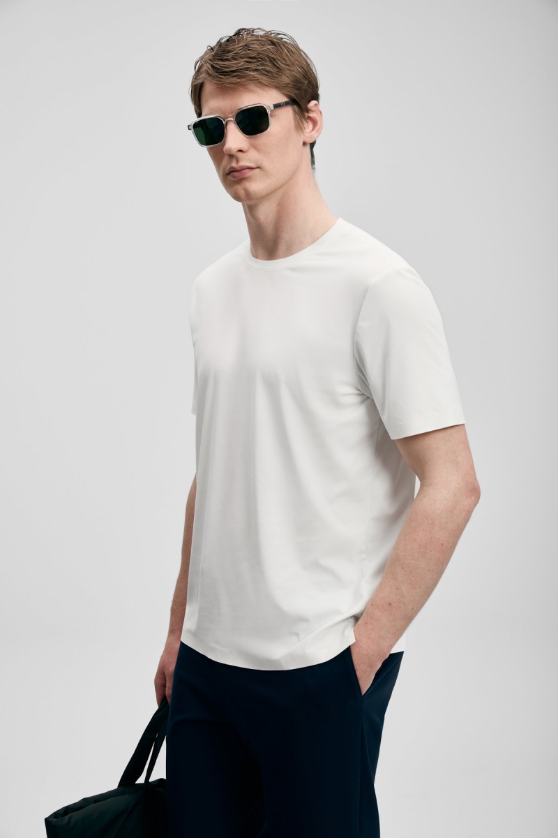 Lufian Erkek Nuvor Hi- Tech Performance Dikişsiz T-Shirt 111020319 Beyaz Beyaz
